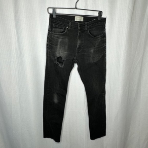 Everlane‎ Washed Black Ripped Slim Jeans